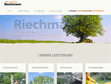Tablet Screenshot of baumpflege-riechmann.de